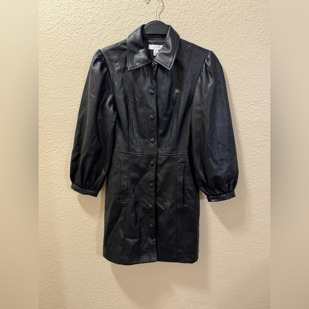 Topshop Black Faux Leather Jacket